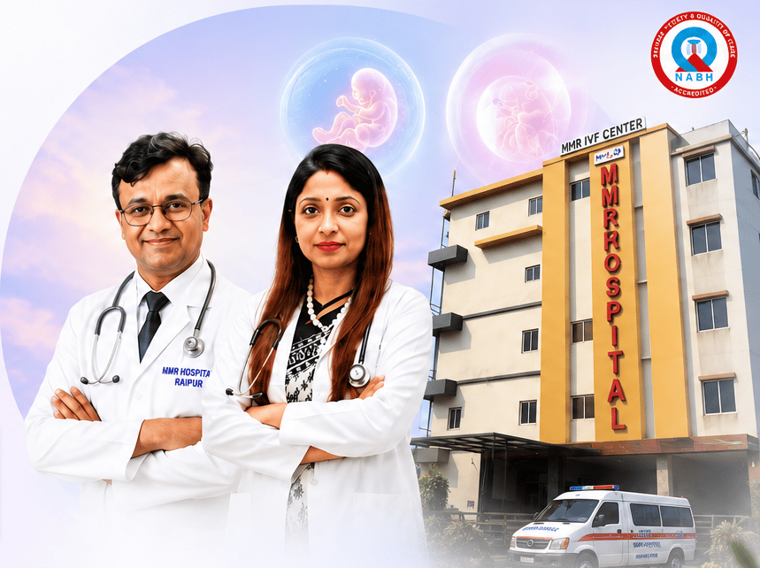 MMR Hospital doctors with the hospital facility in Raipur